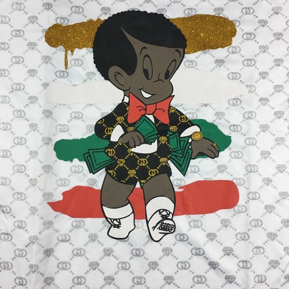 Men’s “Black Richie Rich” Shirt. Size Large. - Picture 3 of 3